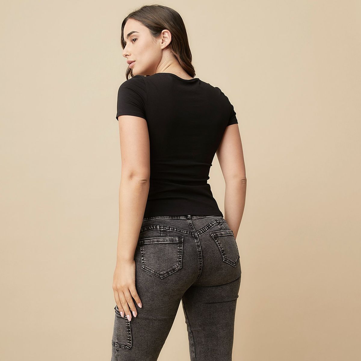 MOSSIMO - Polera Manga Corta Mujer Mossimo