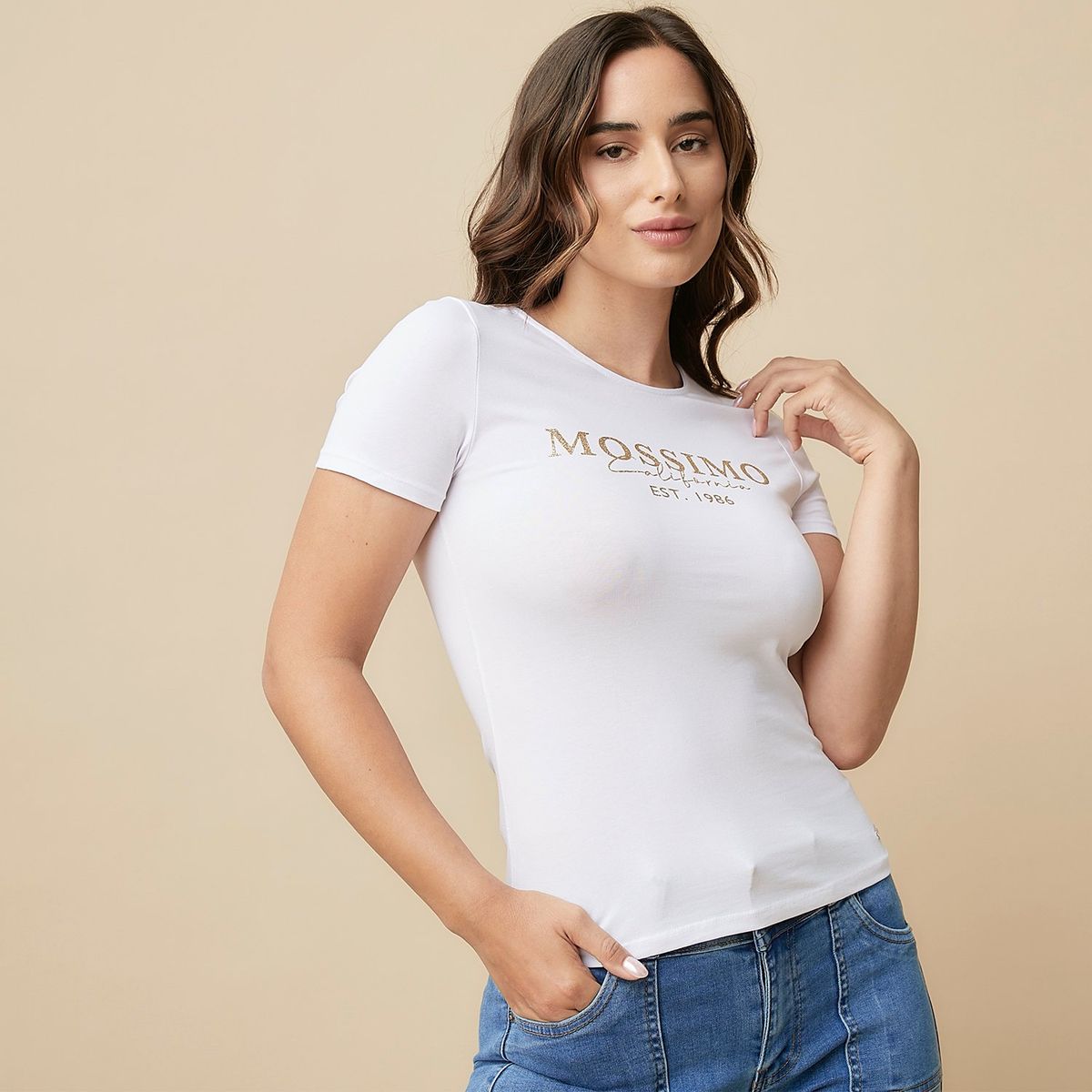 MOSSIMO - Polera Manga Corta Mujer Mossimo