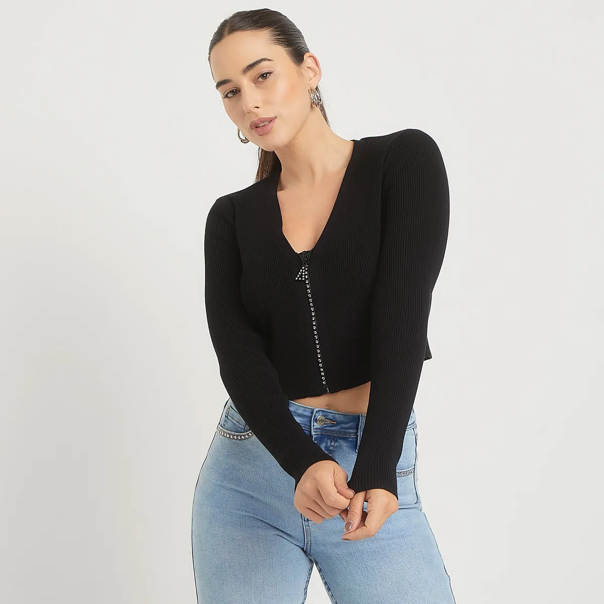 MOSSIMO - Chaleco Cropped Mujer Mossimo