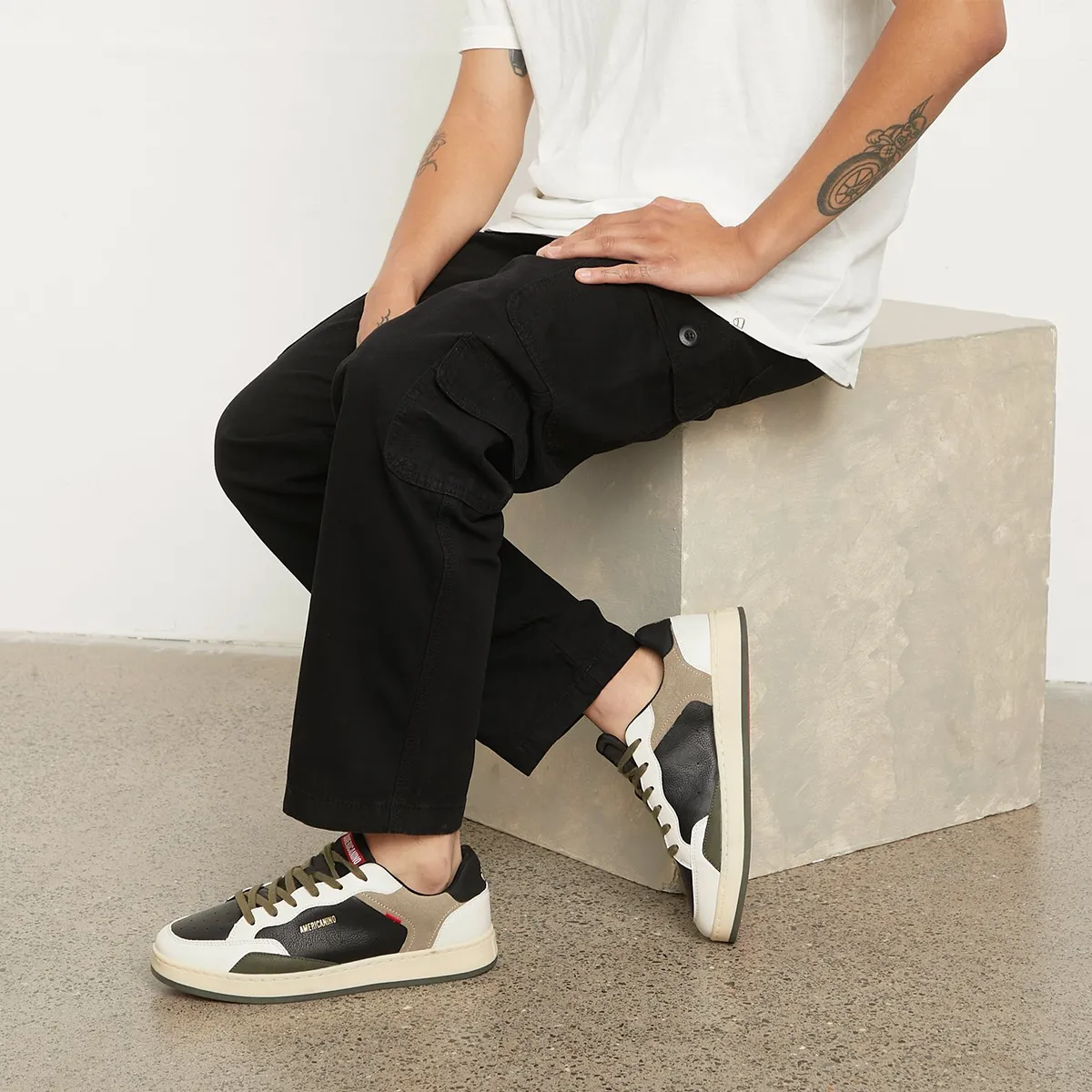 AMERICANINO - Zapatilla Urbana Hombre Negro Americanino