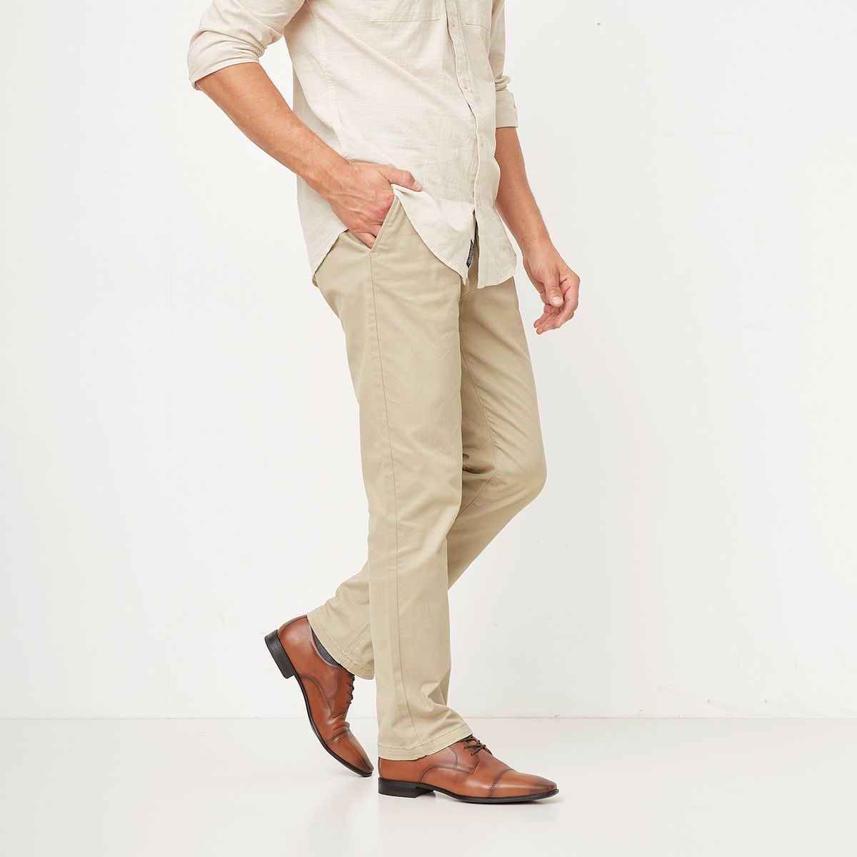 BASEMENT - Zapato Formal Hombre Cuero Café Basement