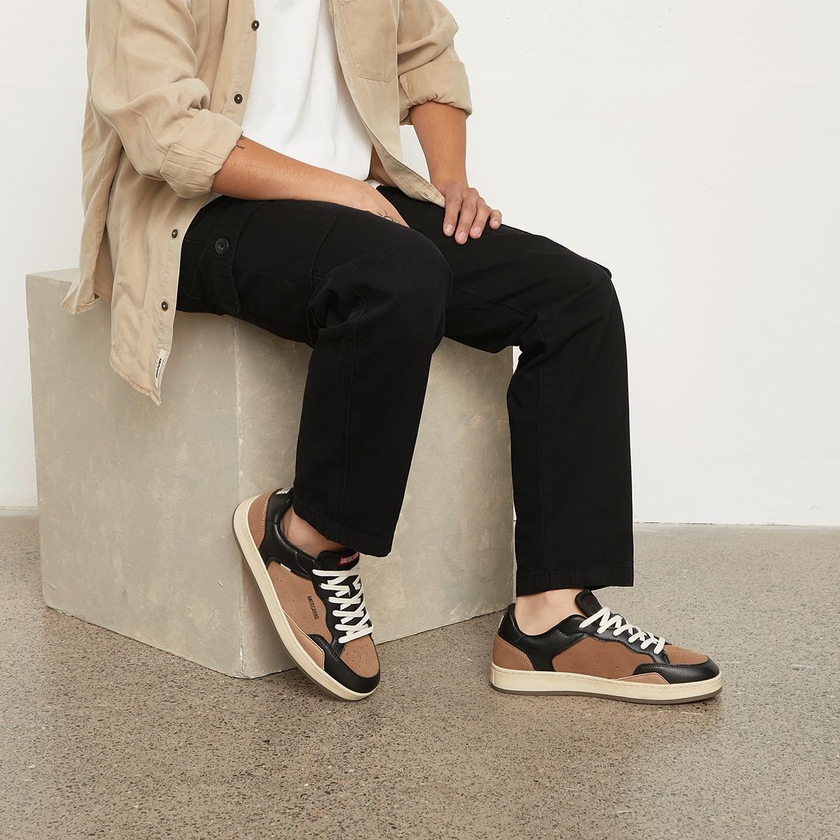 AMERICANINO - Zapatilla Urbana Hombre Negro Americanino