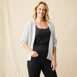 S COCCI - Chaleco Cardigan S.Cocci Mujer Liso Textil Casual