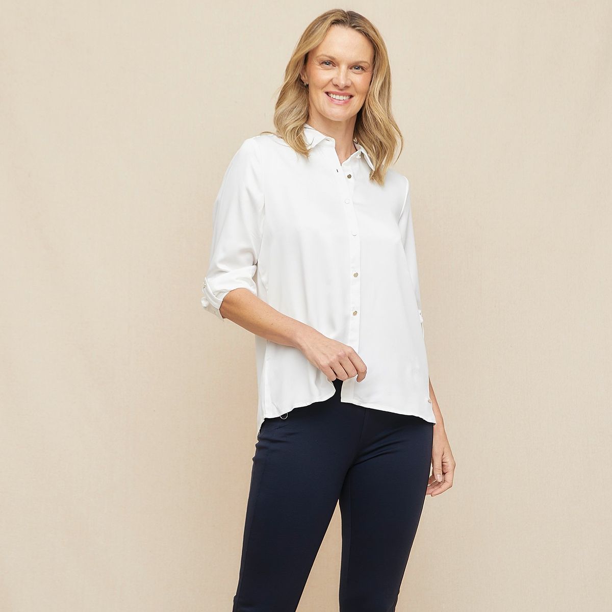 S COCCI - Blusa Mujer S Cocci Manga 3/4 Casual Lisa