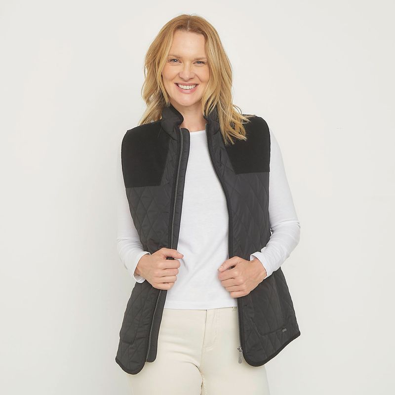NEWPORT - Chaqueta Newport Chaleco Mujer Sin Mangas Diseño Liso