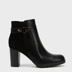 S COCCI - Botín Mujer S.Cocci Taco Cuadrado Alto Negro