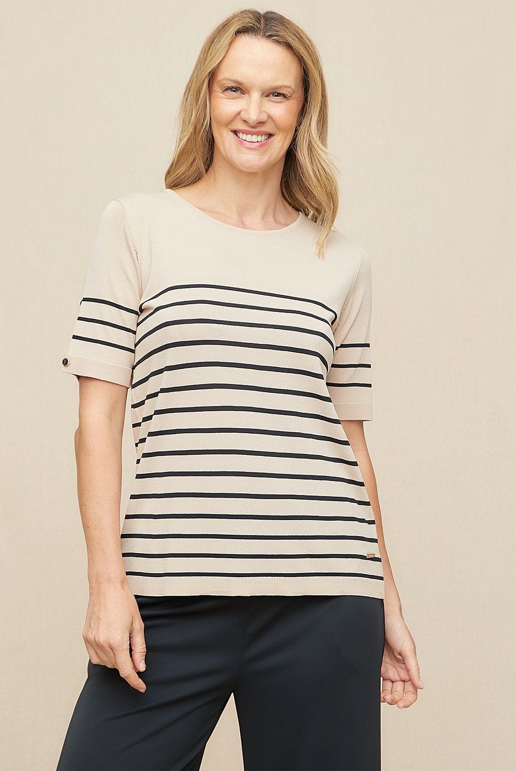 S COCCI - Sweater S.Cocci Manga Corta Mujer Diseño Liso