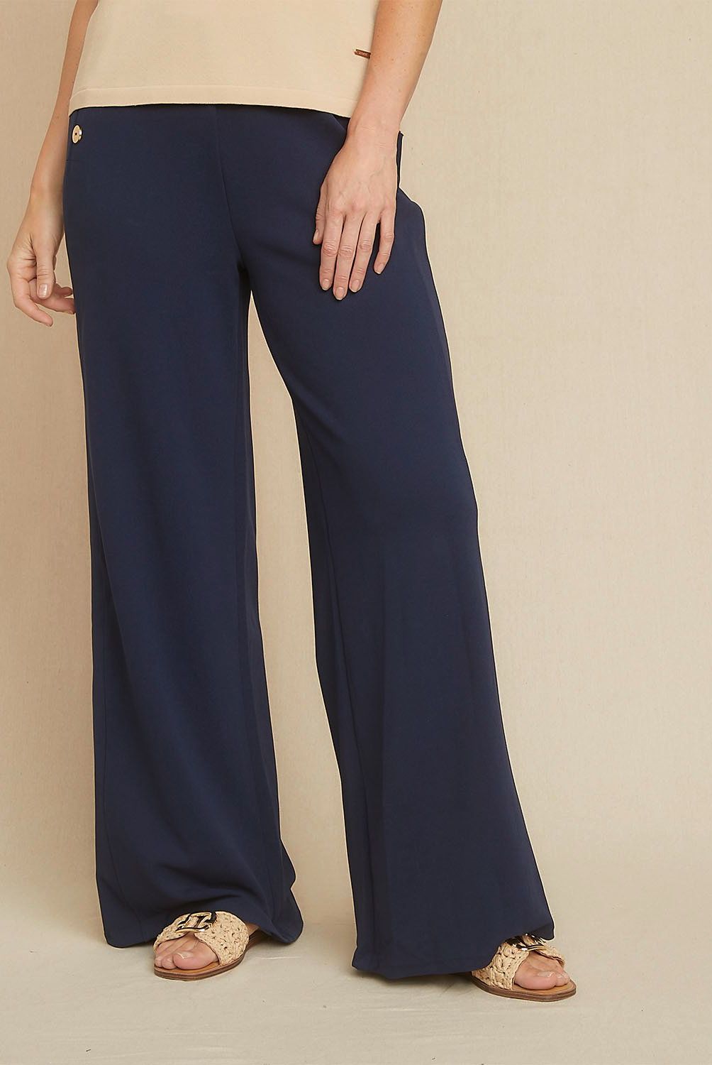 S COCCI - Pantalón Wide Leg S.Cocci Casual Tiro Medio Mujer