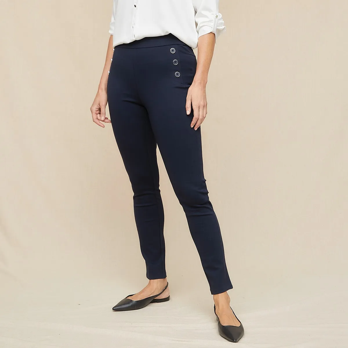 S COCCI - Calza Botones Tiro Alto Mujer S.Cocci