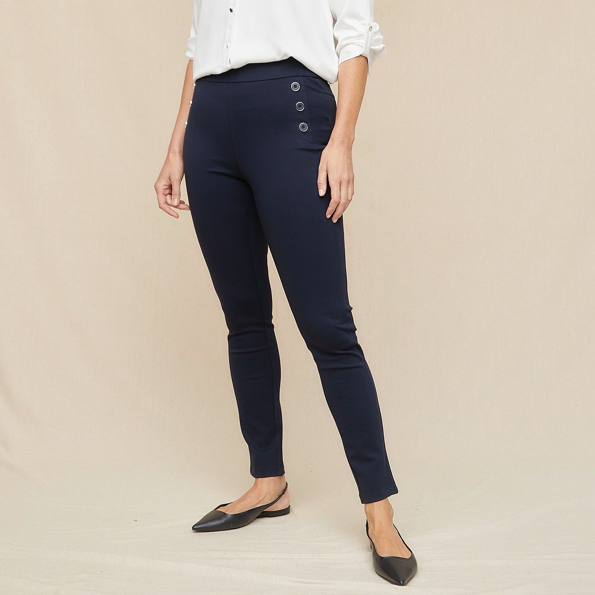 S COCCI - Calza Botones Tiro Alto Mujer S.Cocci