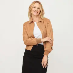NEWPORT - Chaqueta Lisa Manga Larga Mujer