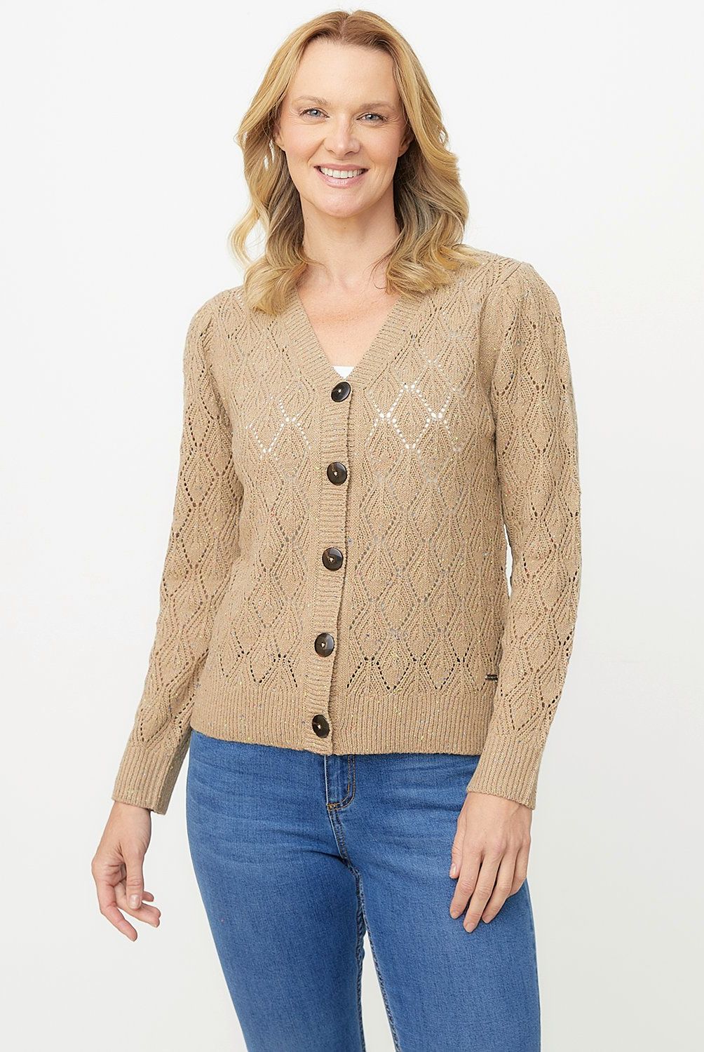 NEWPORT - Cárdigan Mujer Newport Acrílico Manga Larga Regular Fit