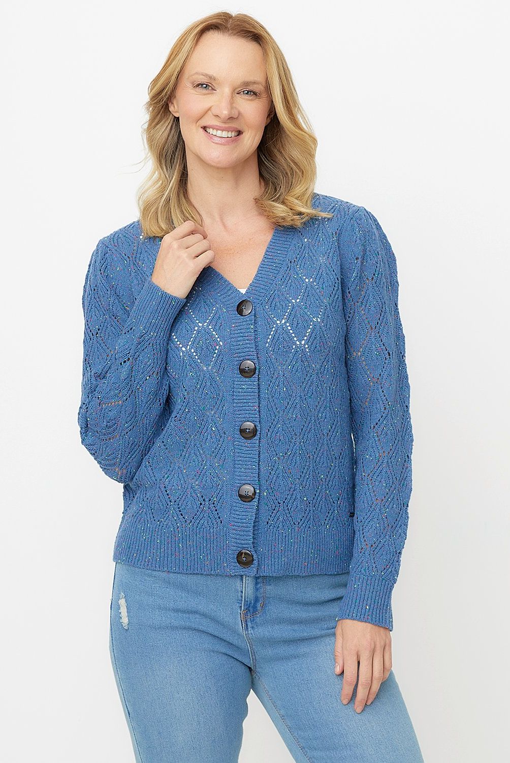 NEWPORT - Cárdigan Mujer Newport Acrílico Manga Larga Regular Fit