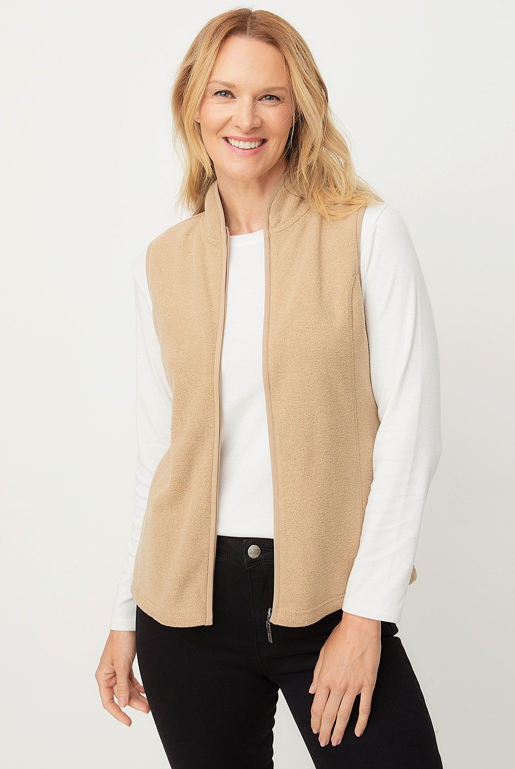 NEWPORT - Polerón Polar Mujer Newport Sin Mangas Cuello Alto