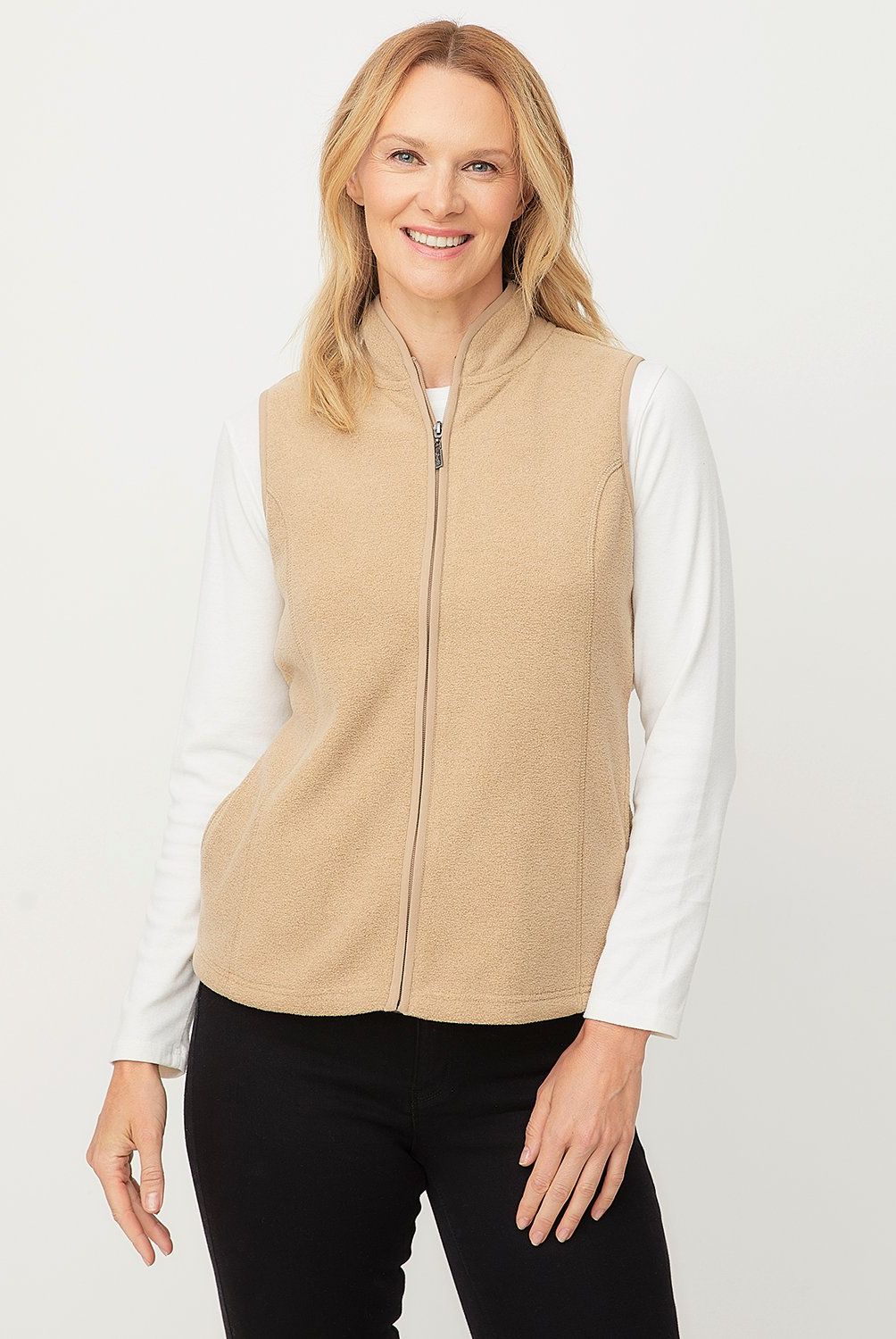 NEWPORT - Polerón Polar Mujer Newport Sin Mangas Cuello Alto