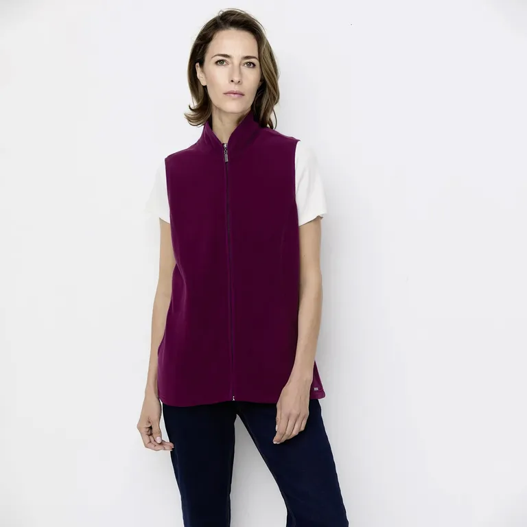 Polerón Polar Mujer Sin Mangas Cuello Alto