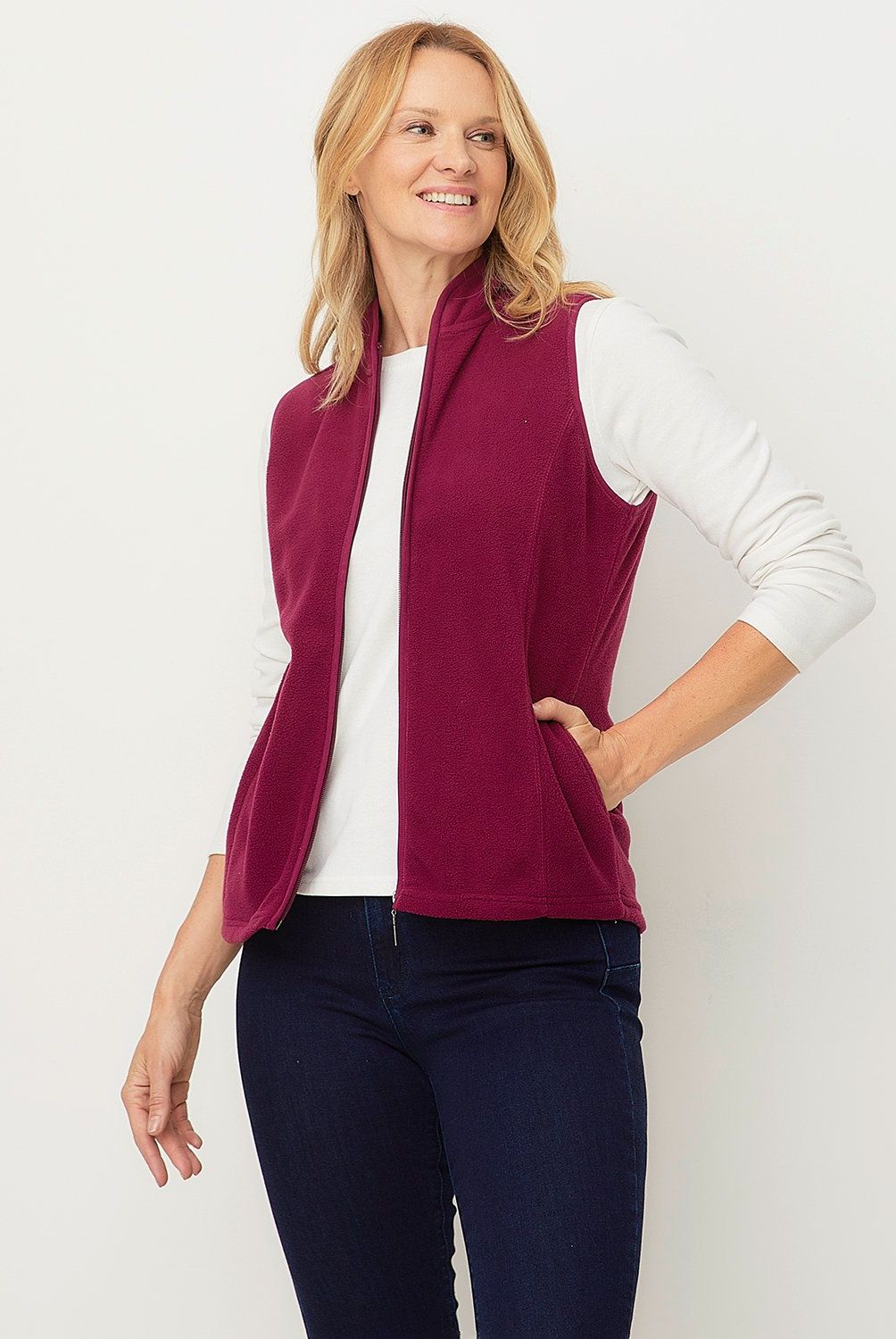 NEWPORT - Polerón Polar Mujer Newport Sin Mangas Cuello Alto