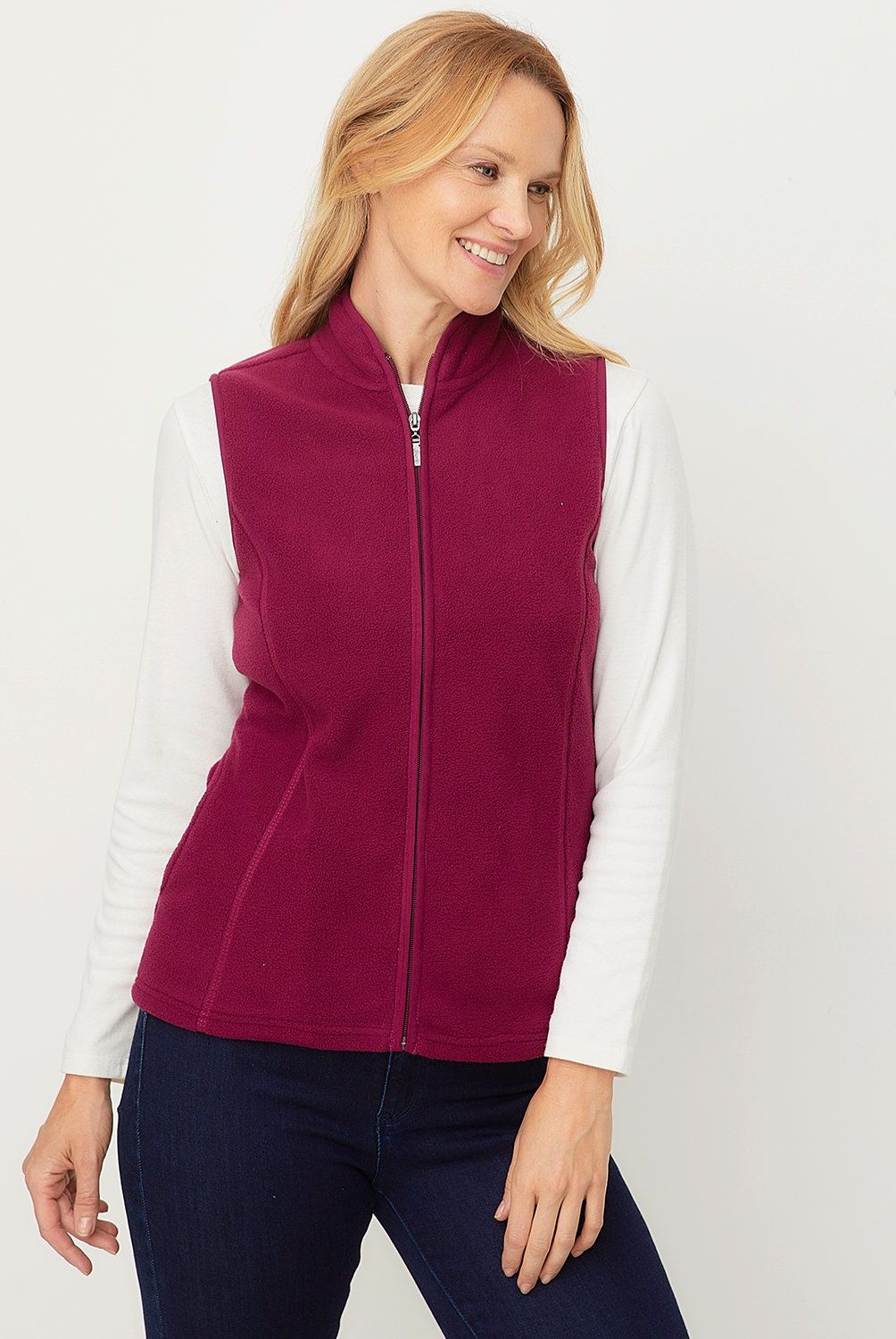 NEWPORT - Polerón Polar Mujer Newport Sin Mangas Cuello Alto