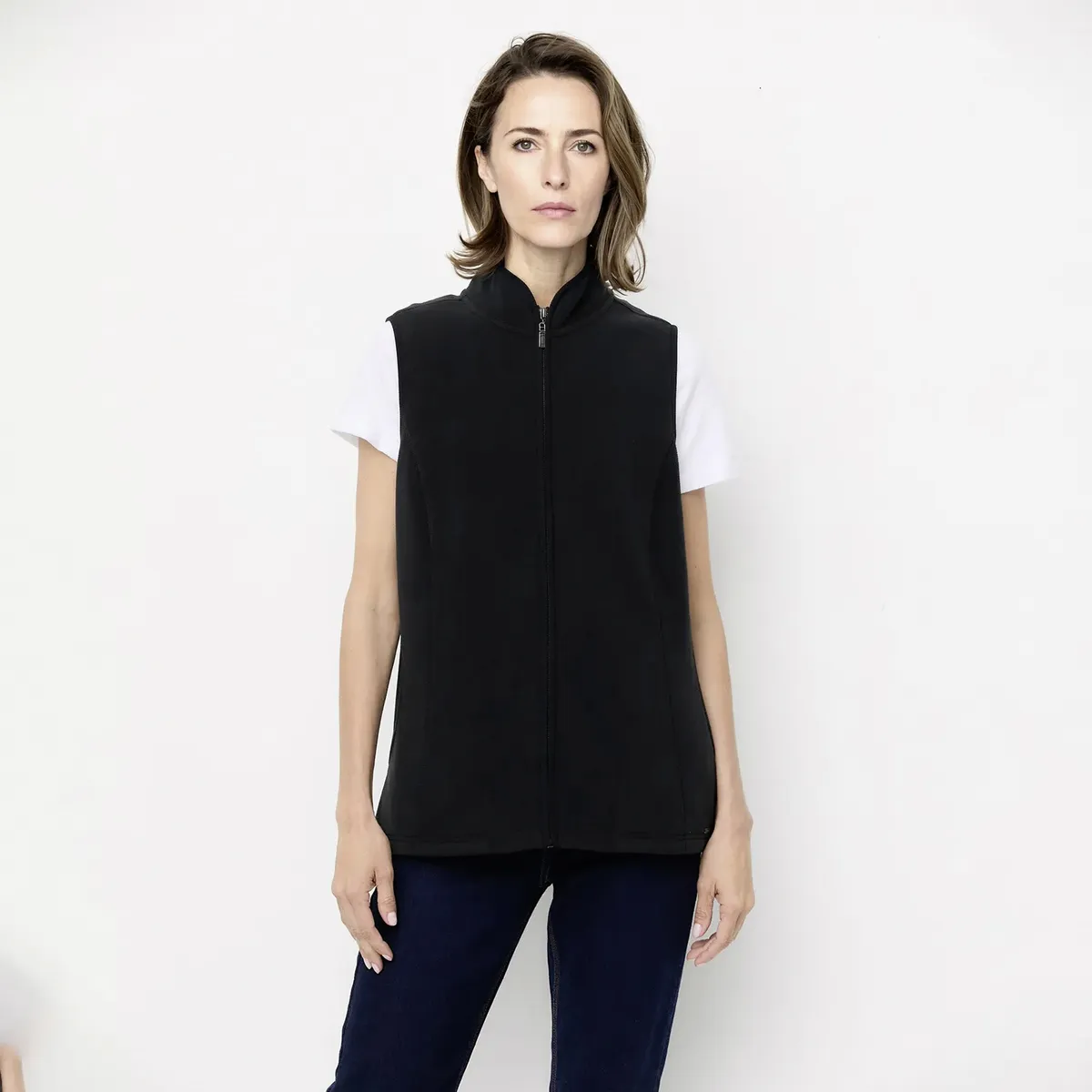 NEWPORT - Polerón Polar Mujer Newport Sin Mangas Cuello Alto