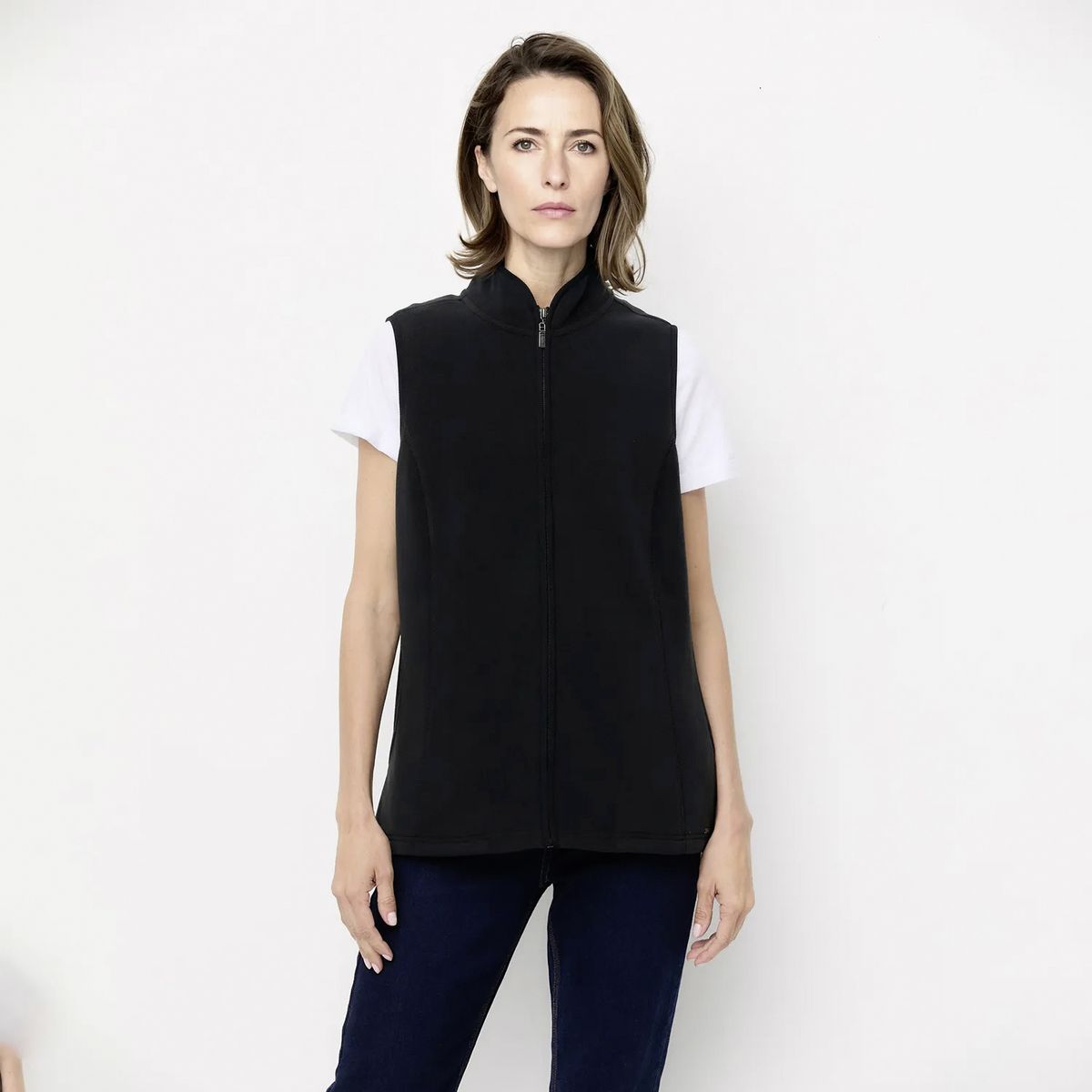 NEWPORT - Polerón Polar Mujer Newport Sin Mangas Cuello Alto