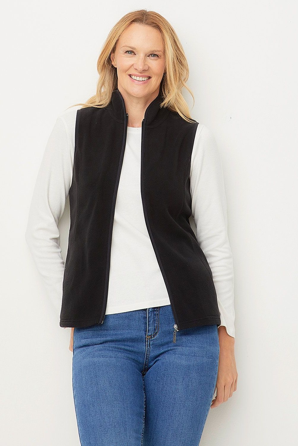 NEWPORT - Polerón Polar Mujer Newport Sin Mangas Cuello Alto