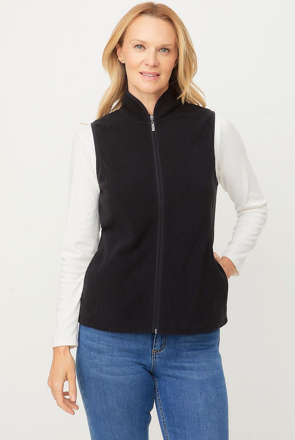 NEWPORT - Polerón Polar Mujer Newport Sin Mangas Cuello Alto