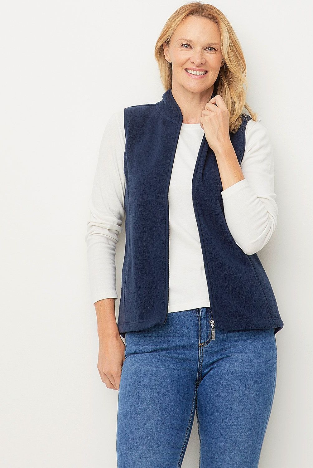 NEWPORT - Polerón Polar Mujer Newport Sin Mangas Cuello Alto