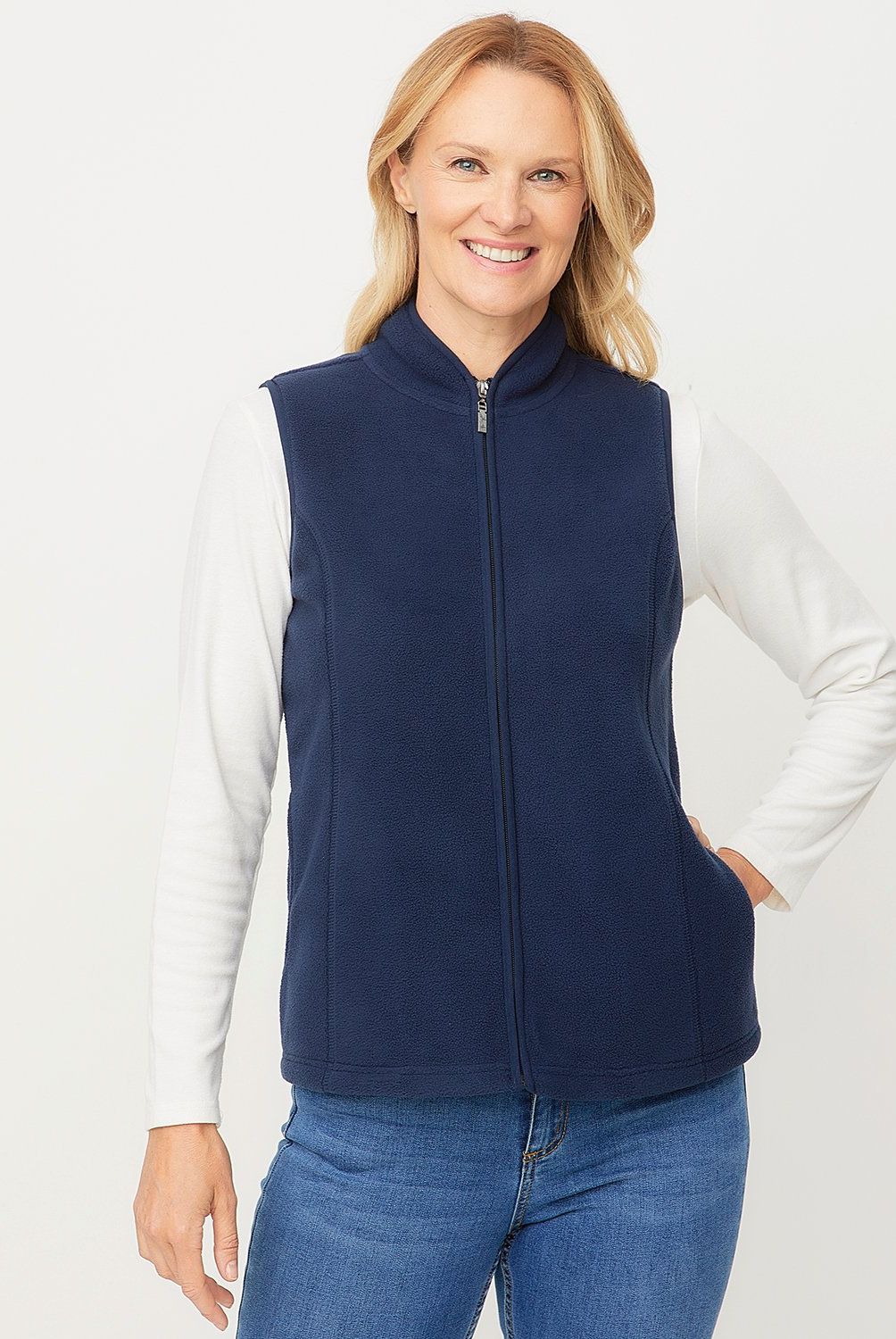 NEWPORT - Polerón Polar Mujer Newport Sin Mangas Cuello Alto