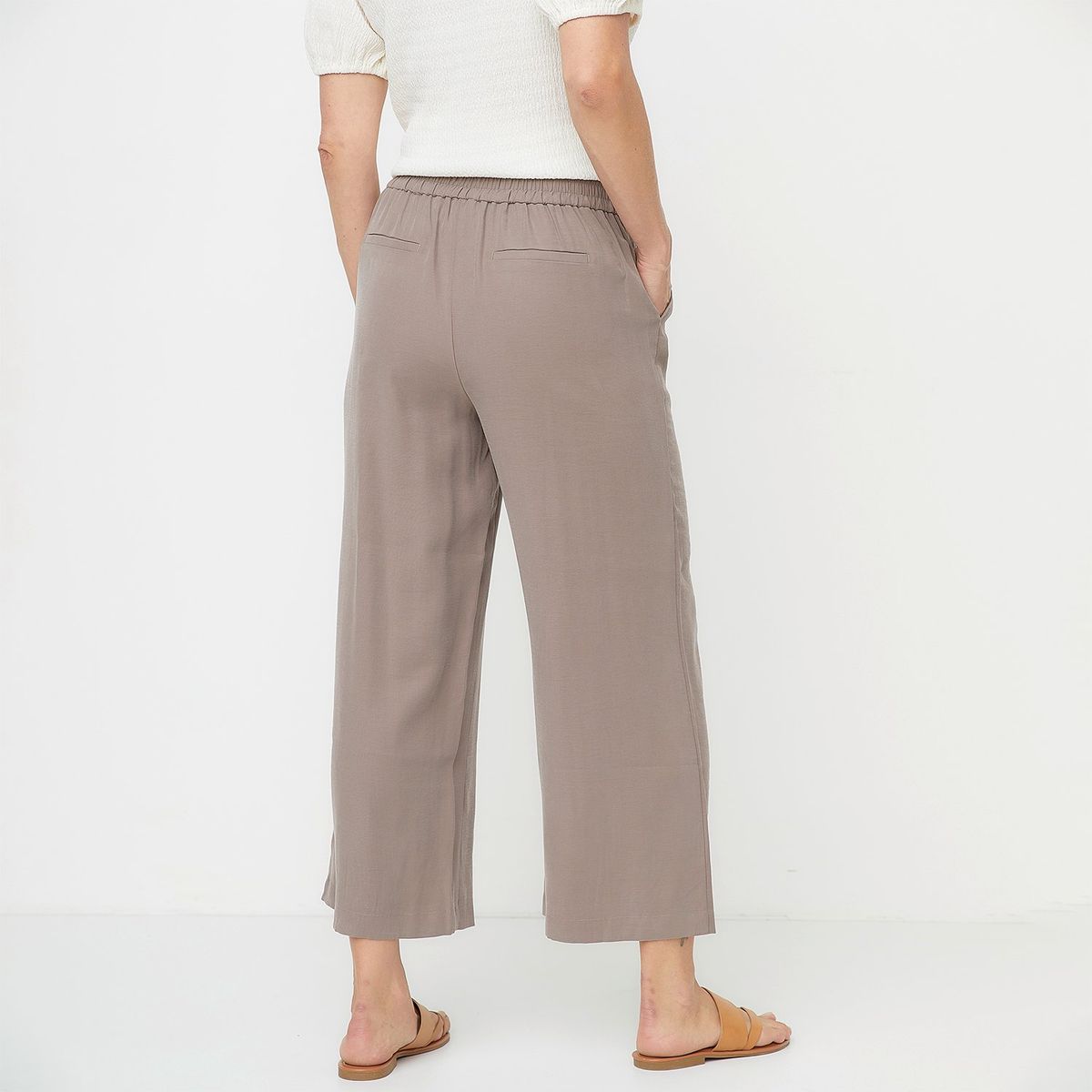 NEWPORT - Pantalón Culotte Newport Mujer Viscosa Casual Tiro Alto
