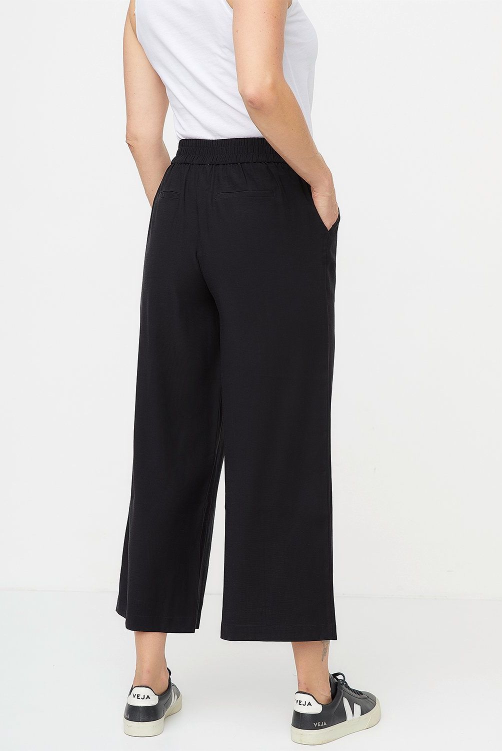 NEWPORT - Pantalón Culotte Newport Mujer Viscosa Casual Tiro Alto
