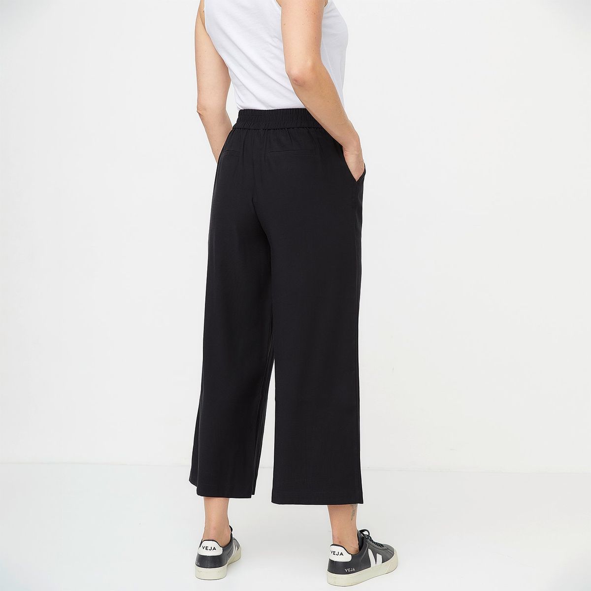NEWPORT - Pantalón Culotte Newport Mujer Viscosa Casual Tiro Alto