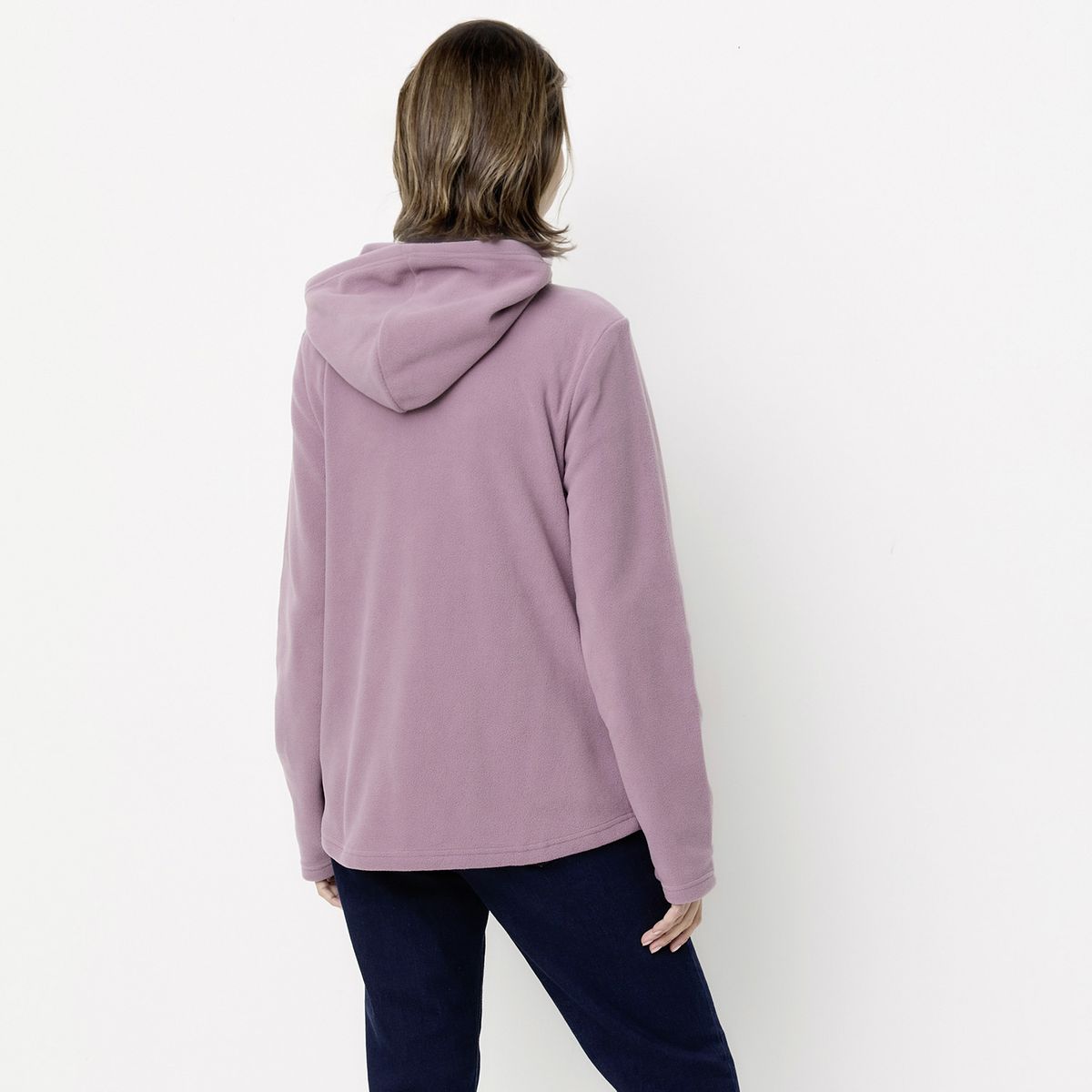 NEWPORT - Polerón Newport Fleece Liso Mujer Con Gorro