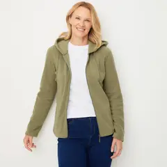 NEWPORT - Polerón Fleece Liso Mujer Con Gorro