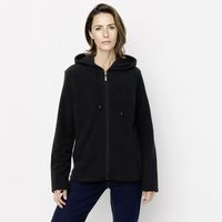 Polerón Fleece Liso Mujer Con Gorro