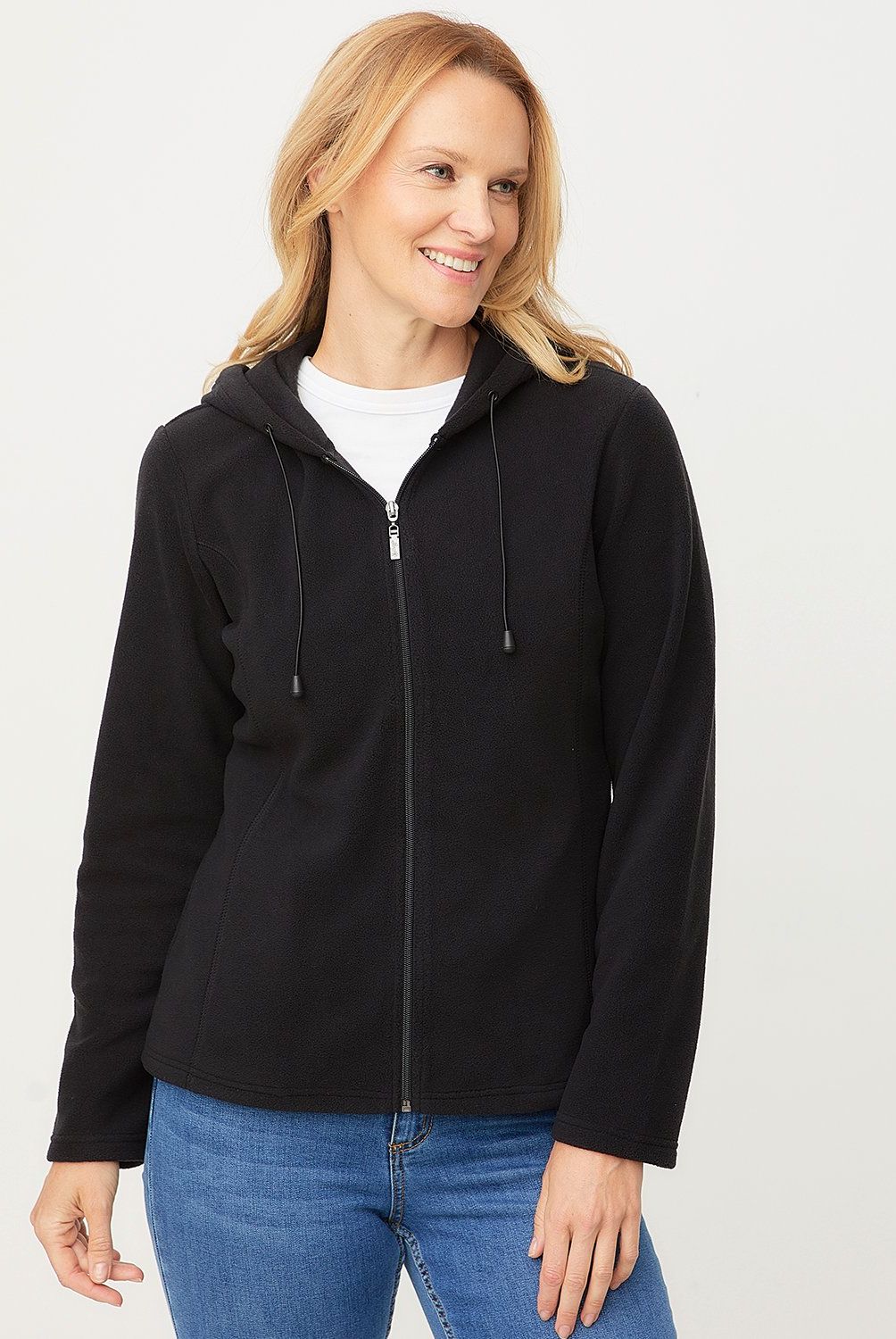 NEWPORT - Polerón Newport Fleece Liso Mujer Con Gorro