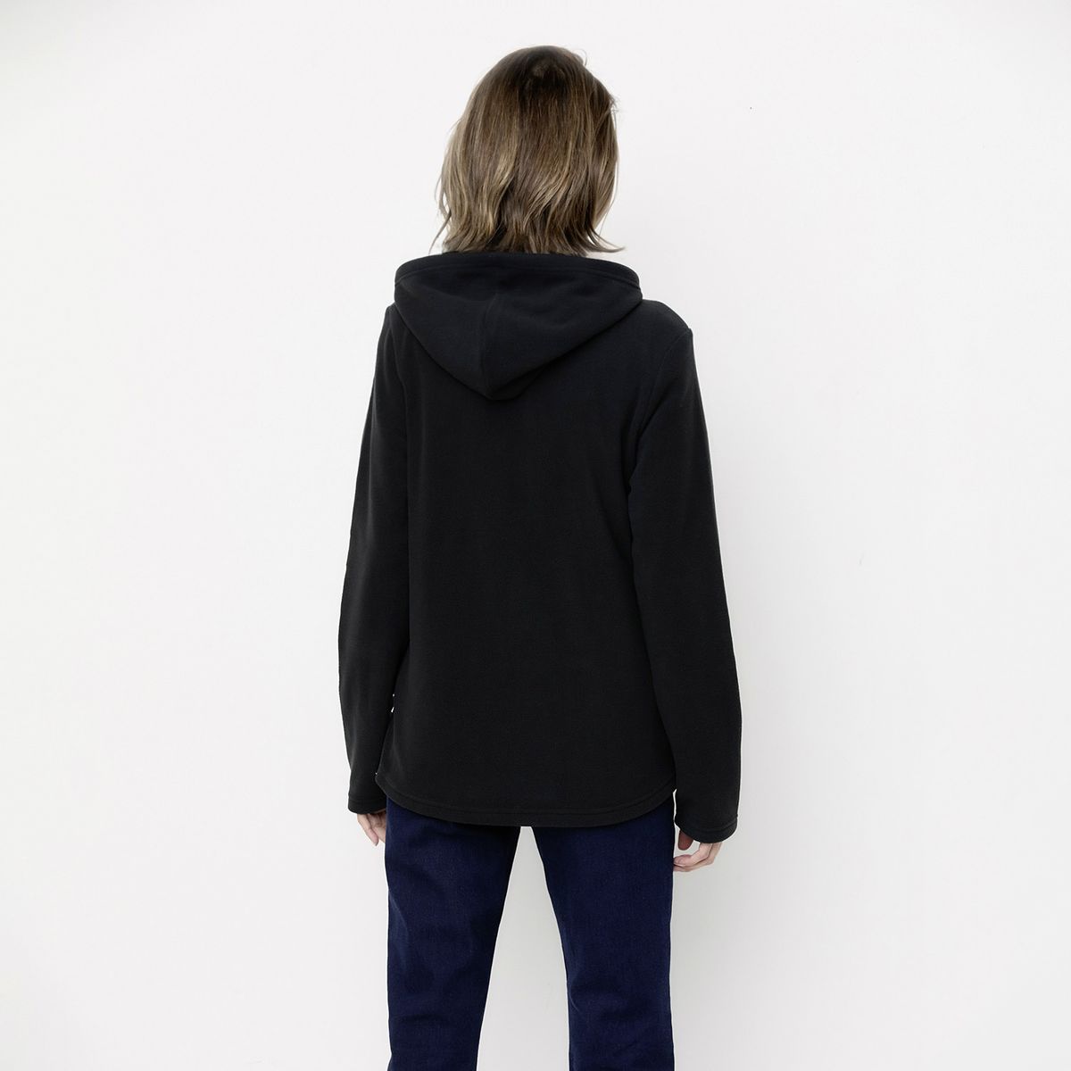 NEWPORT - Polerón Newport Fleece Liso Mujer Con Gorro