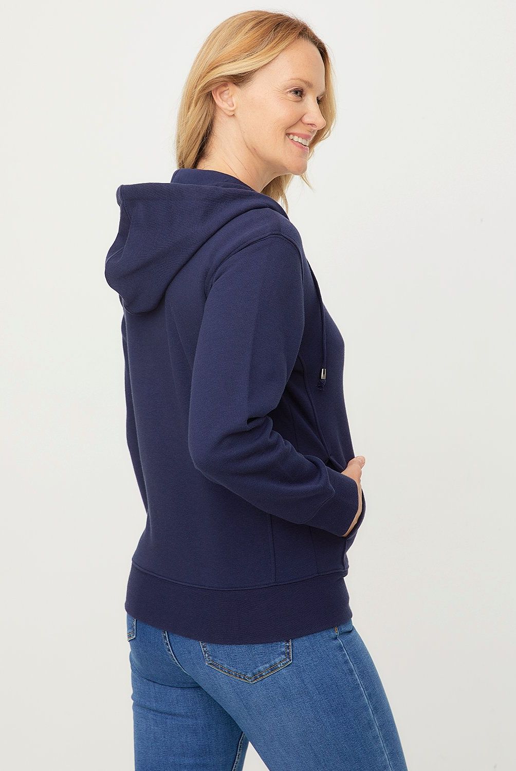 NEWPORT - Polerón Newport Algodón Mujer Manga Larga con Gorro