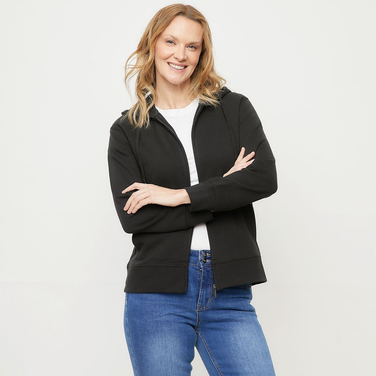 NEWPORT - Polerón Newport Algodón Mujer Manga Larga con Gorro