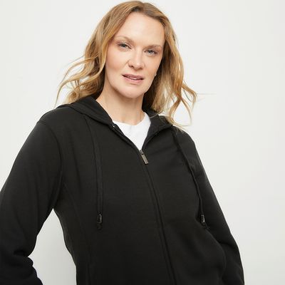 Imagen 2 del producto Polerón Algodón Mujer Manga Larga con Gorro