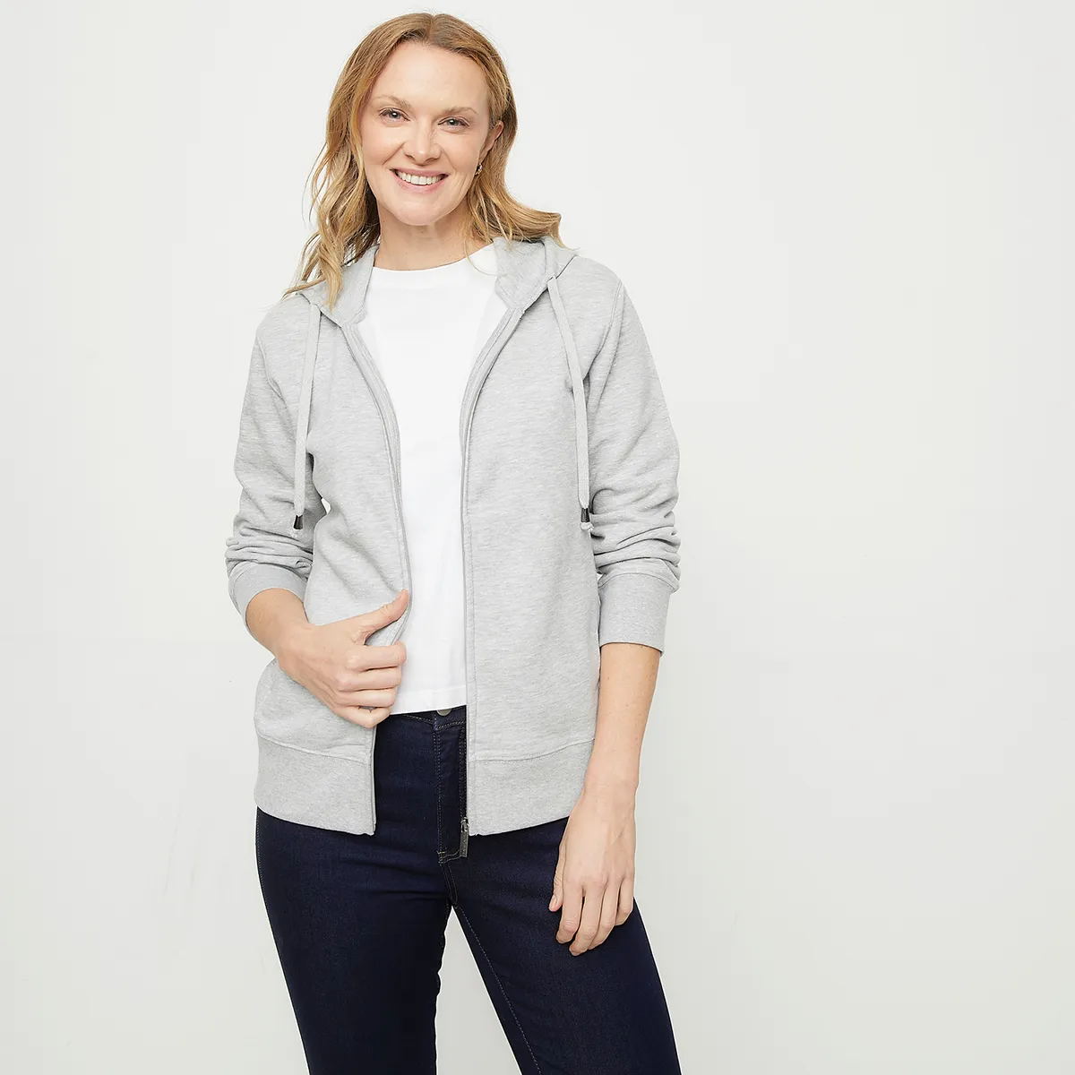 NEWPORT - Polerón Newport Algodón Mujer Manga Larga con Gorro