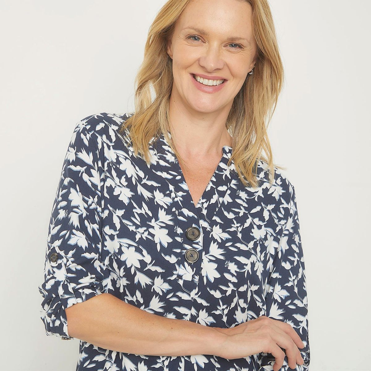 NEWPORT - Vestido Mini Newport Viscosa Mujer Estampado Floral Manga 3/4