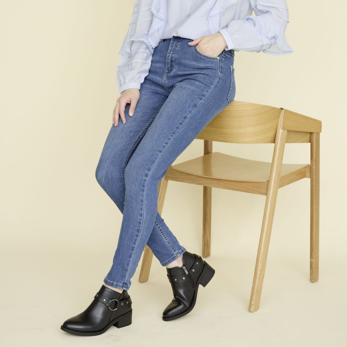 UNIVERSITY CLUB - Botín Mujer Negro University Club