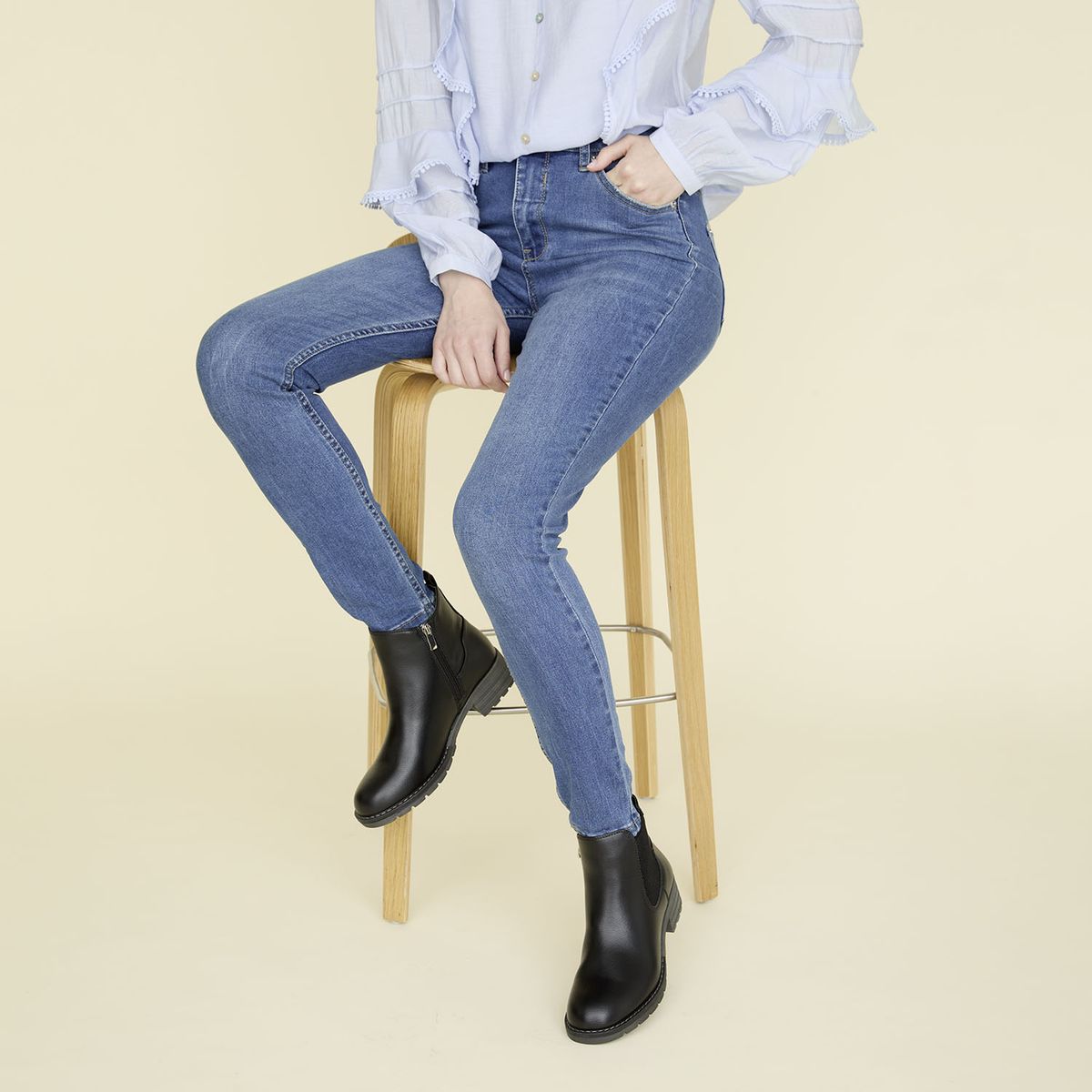 UNIVERSITY CLUB - Botín Mujer Negro University Club