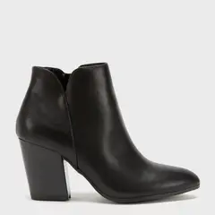 UNIVERSITY CLUB - Botin Mujer Cuero Negro
