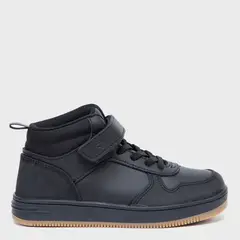 FEDERATION - Zapatilla Niño Cuero Negro