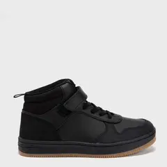 FEDERATION - Zapatilla Escolar Niño Cuero Negro (34 a 40)