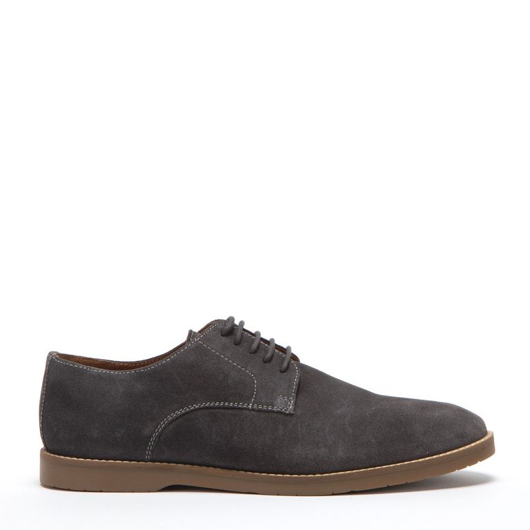 Zapato Casual Hombre Cuero Gris