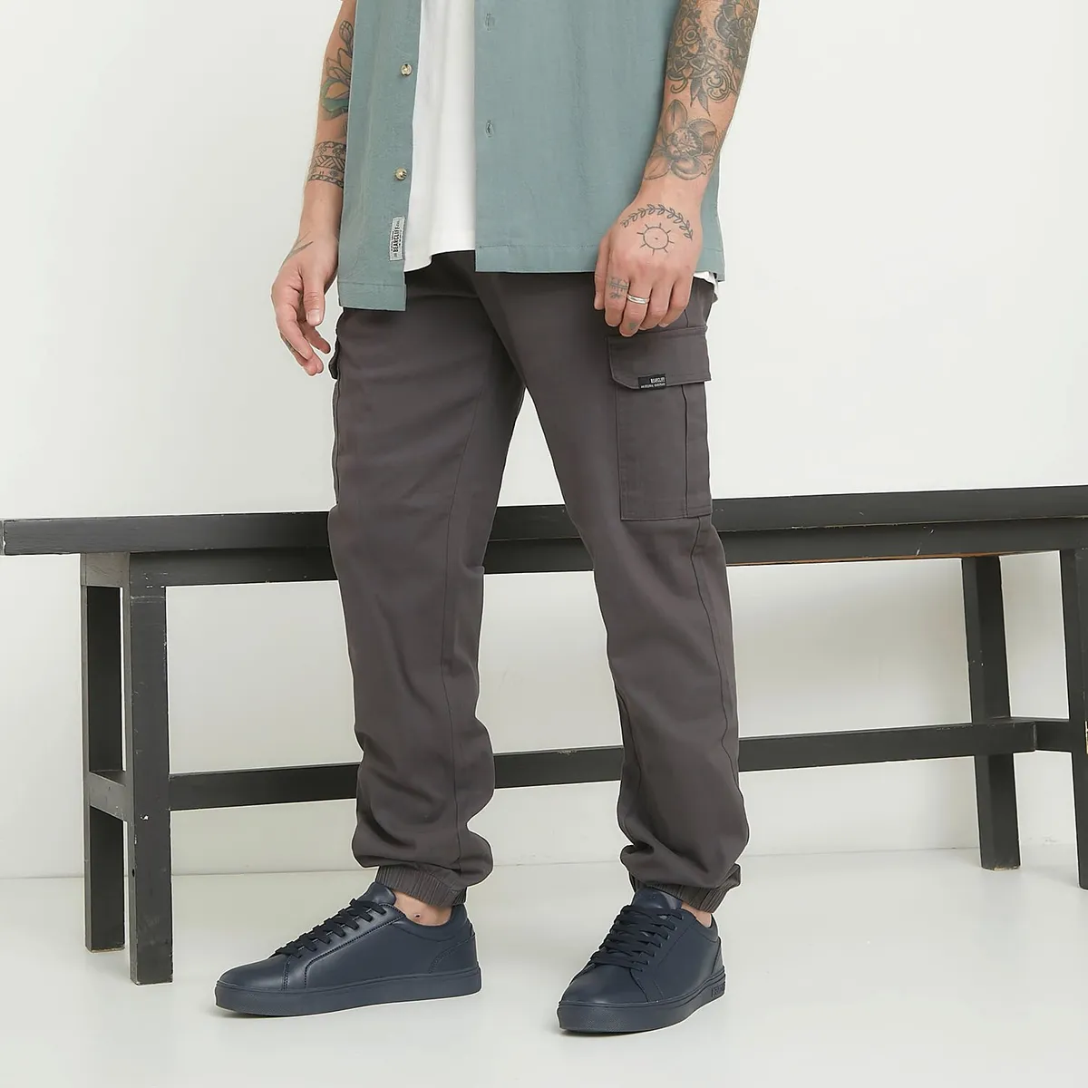 BEARCLIFF - Zapatilla Urbana Hombre Azul Bearcliff