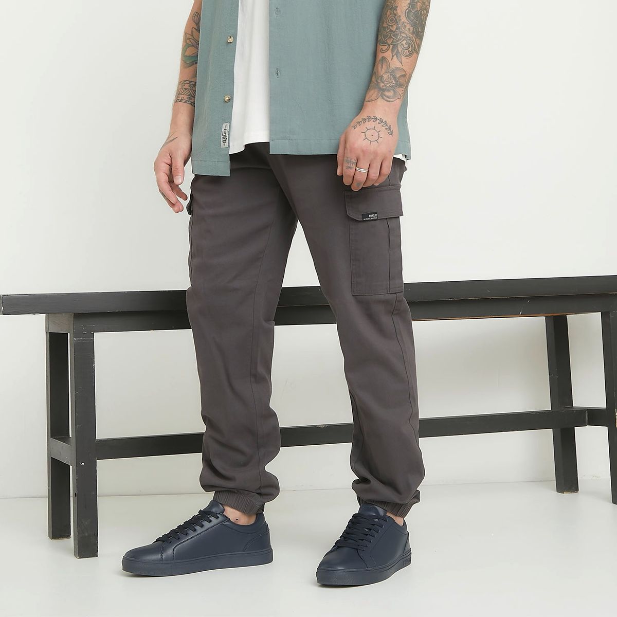 BEARCLIFF - Zapatilla Urbana Hombre Azul Bearcliff