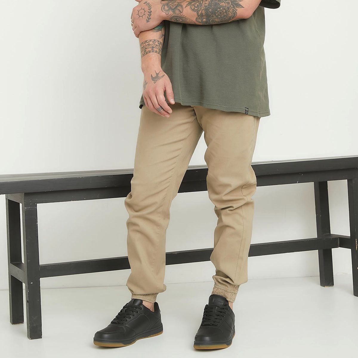 BEARCLIFF - Zapatilla Urbana Hombre Negro Bearcliff